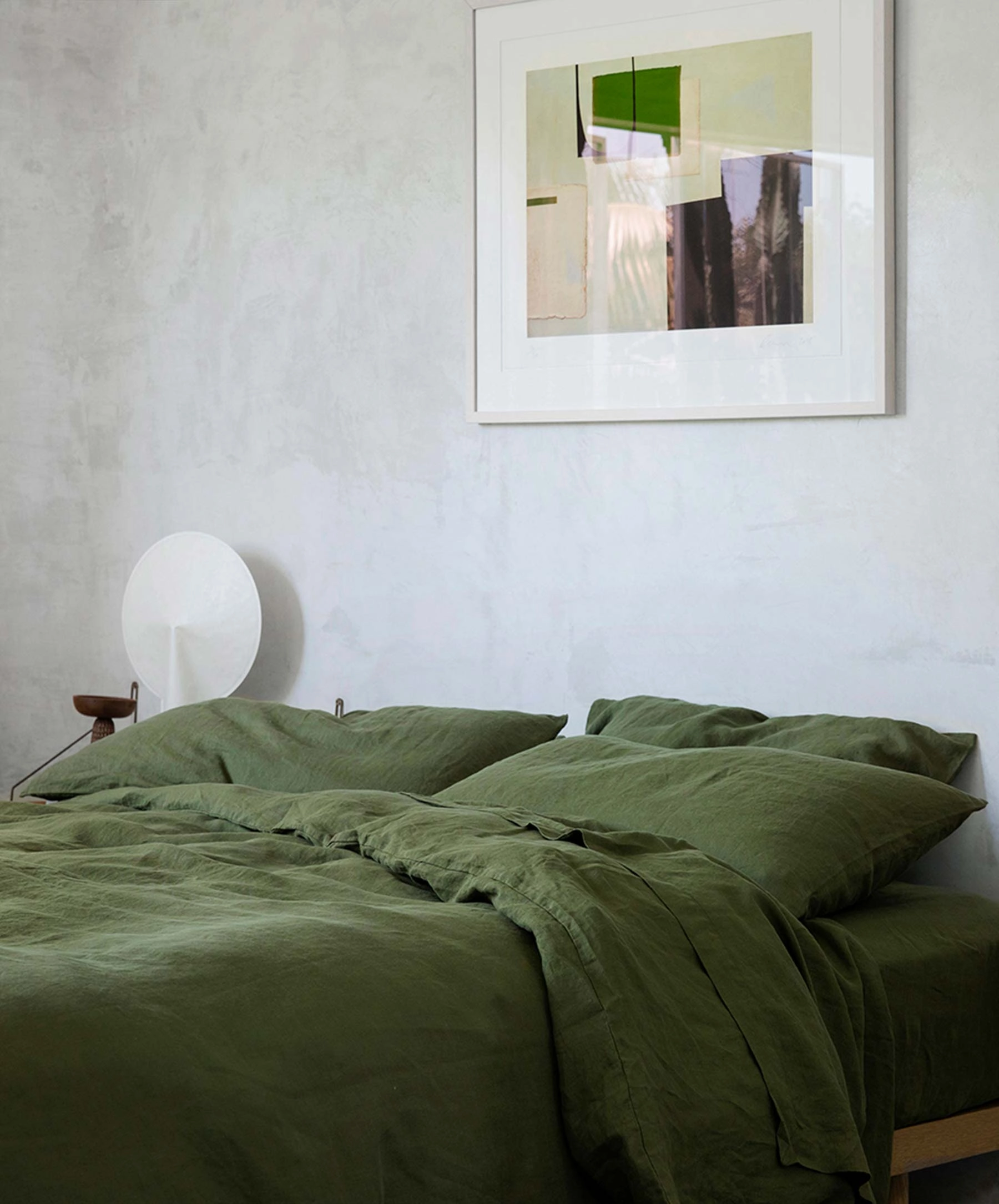 Linen Sheet Set with Pillowcases - Forest
