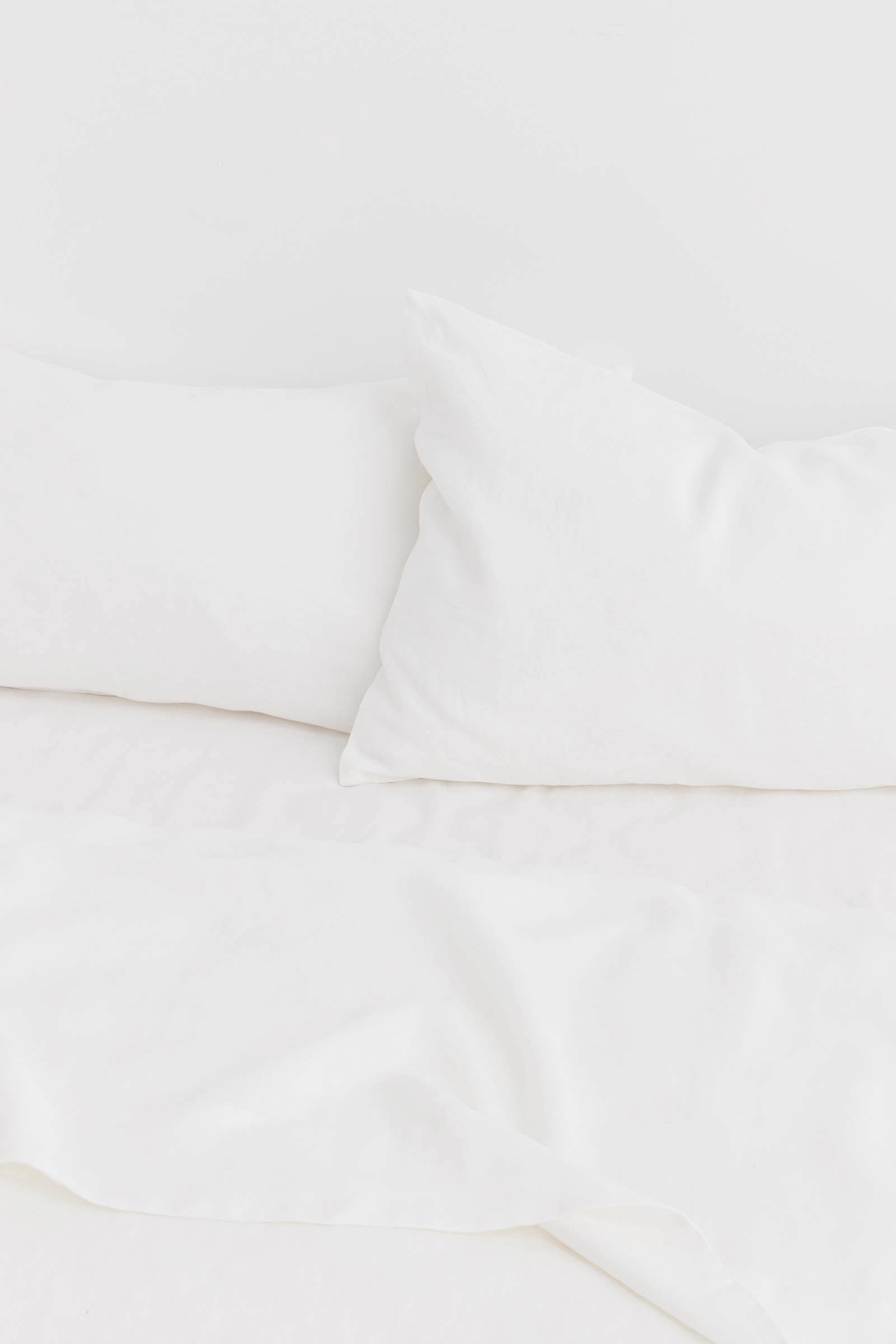 Linen Standard Pillow Cases White