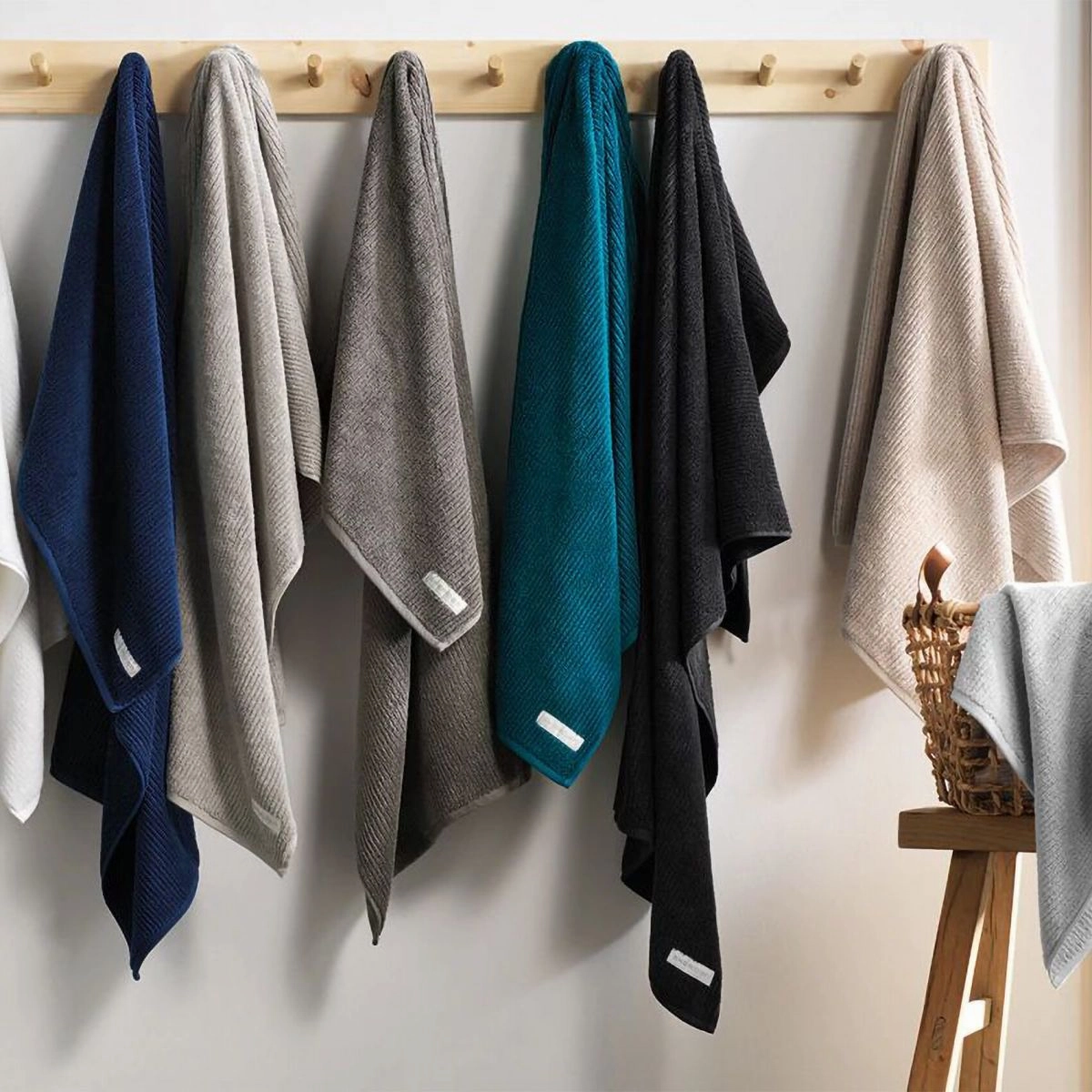 Living Textures Trenton 6 PIECE TOWEL PACK by Sheridan GRANITE