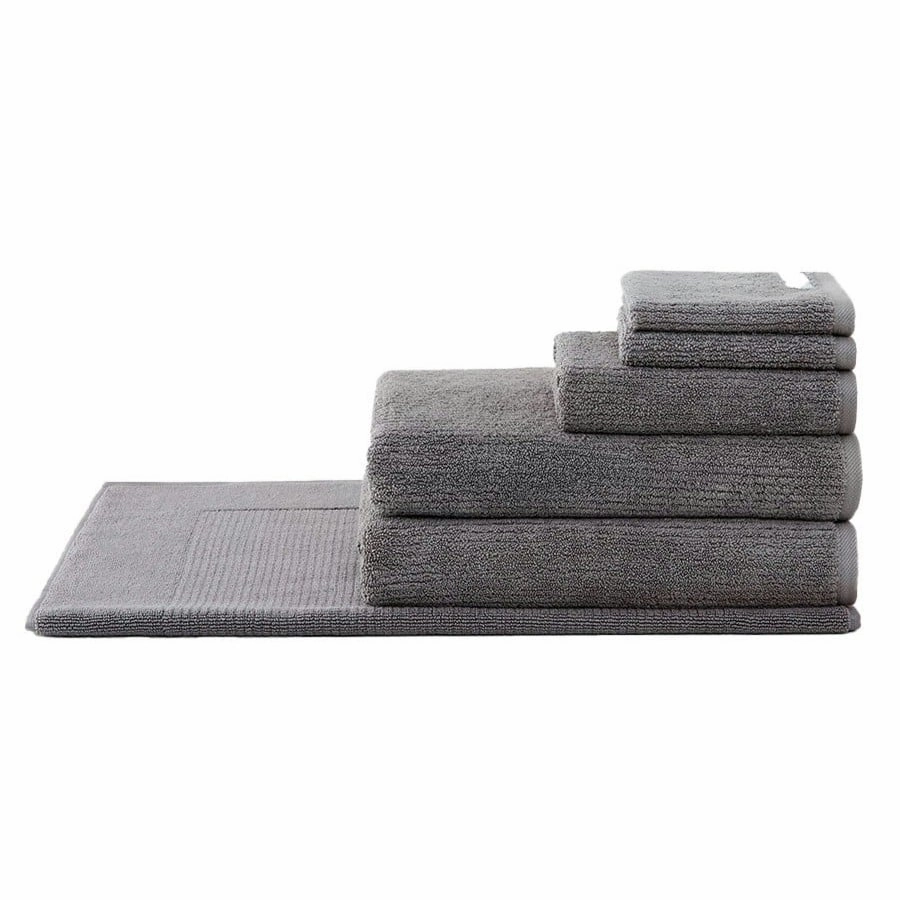 Living Textures Trenton 6 PIECE TOWEL PACK by Sheridan GRANITE