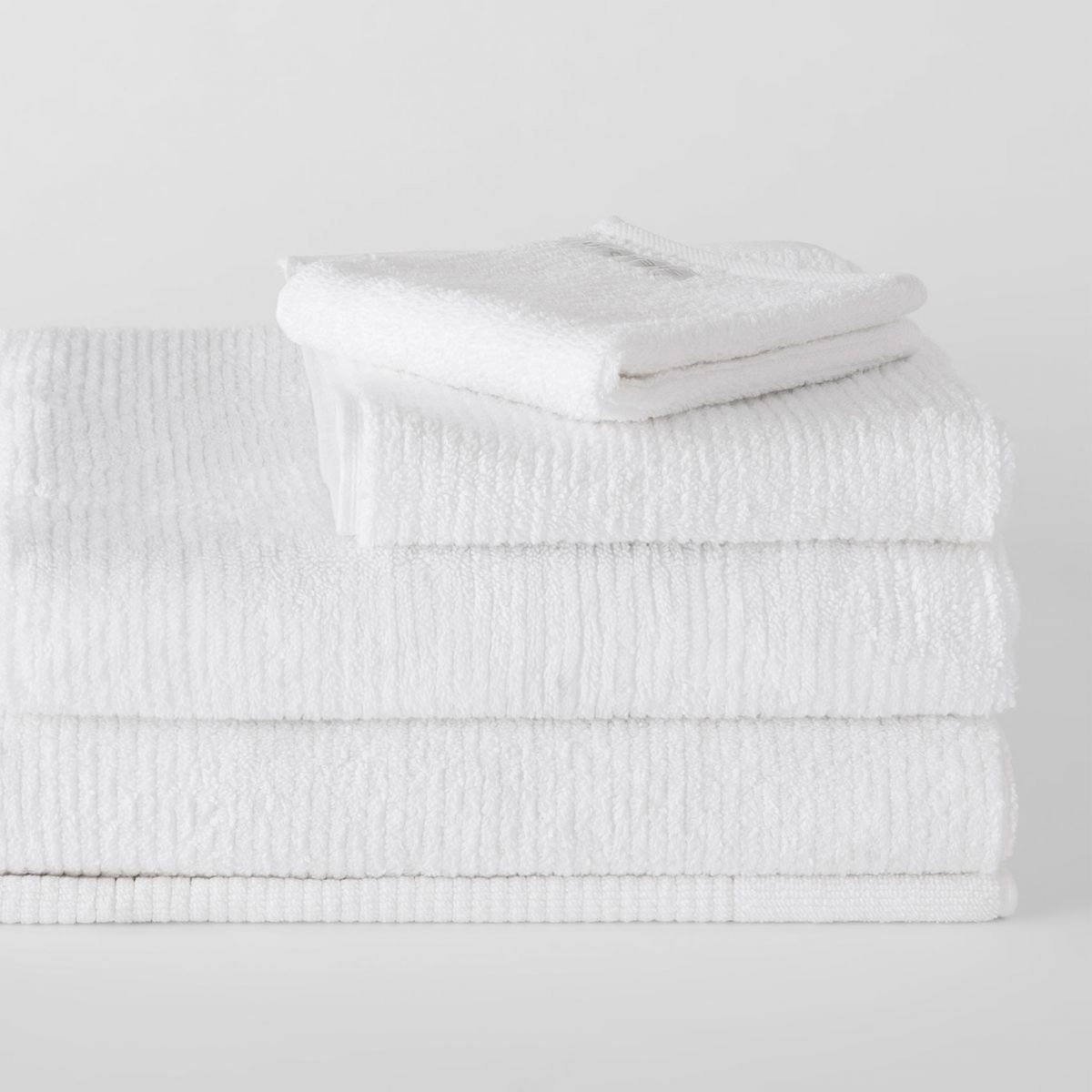 Living Textures Trenton Towel Collection by Sheridan WHITE