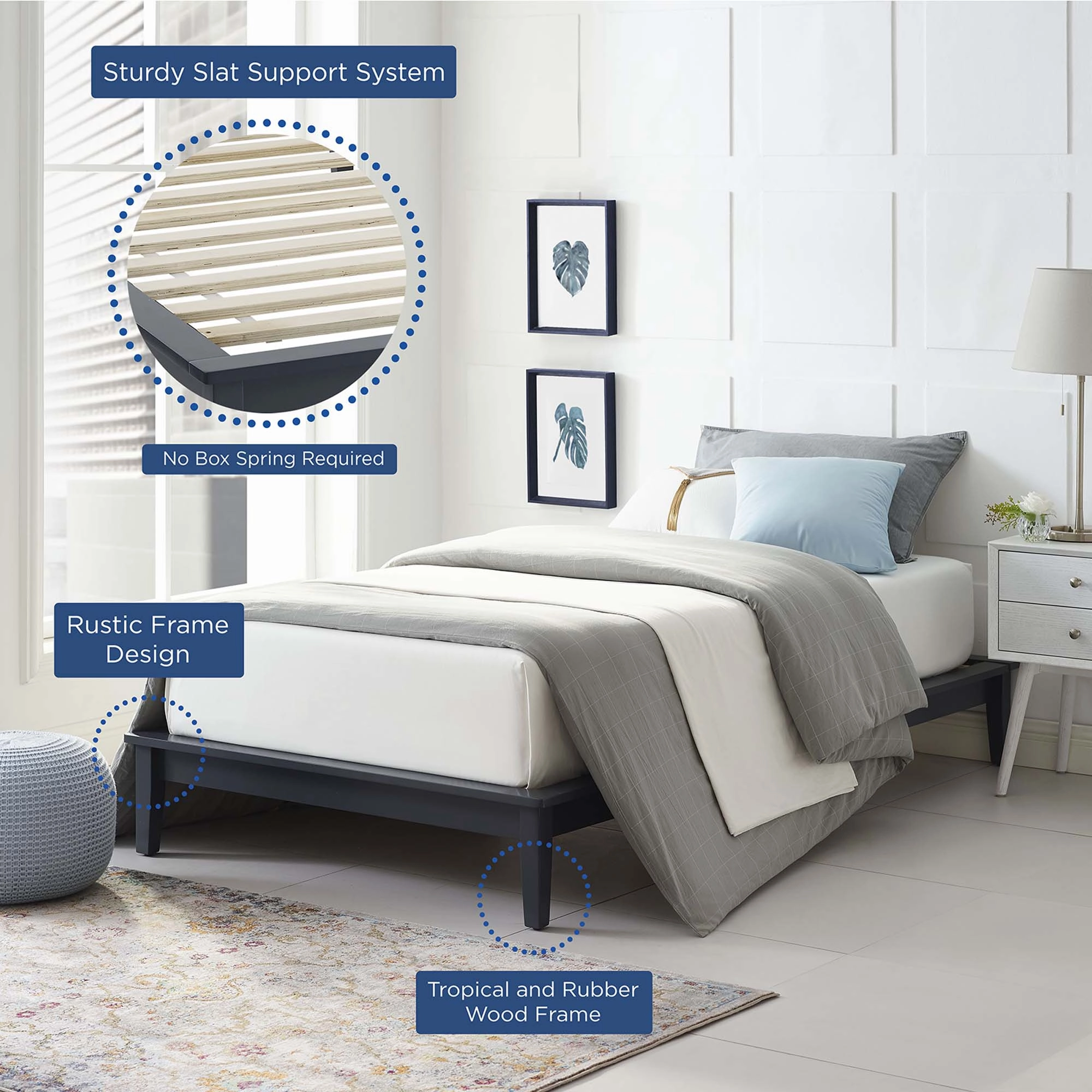 Lodge Wood Platform Bed Frame by Modway