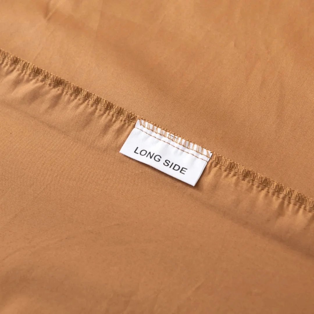 Luxe Sateen Fitted Sheet - Terracotta