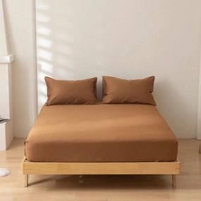 Luxe Sateen Fitted Sheet - Terracotta