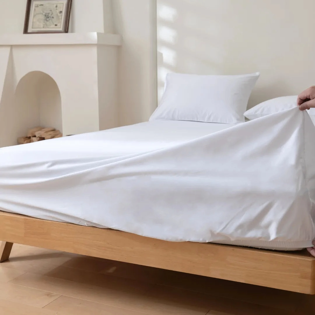 Luxe Sateen Fitted Sheet - White