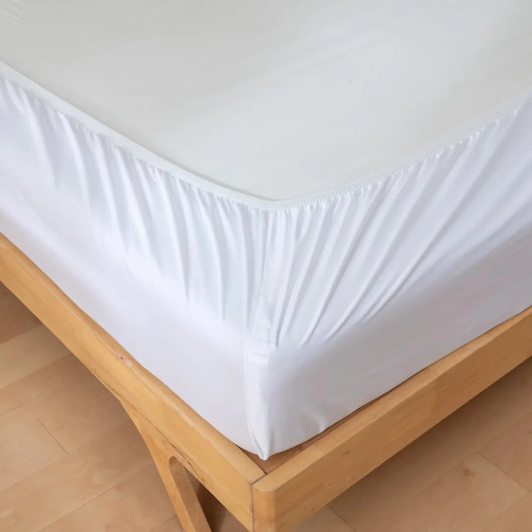 Luxe Sateen Fitted Sheet - White