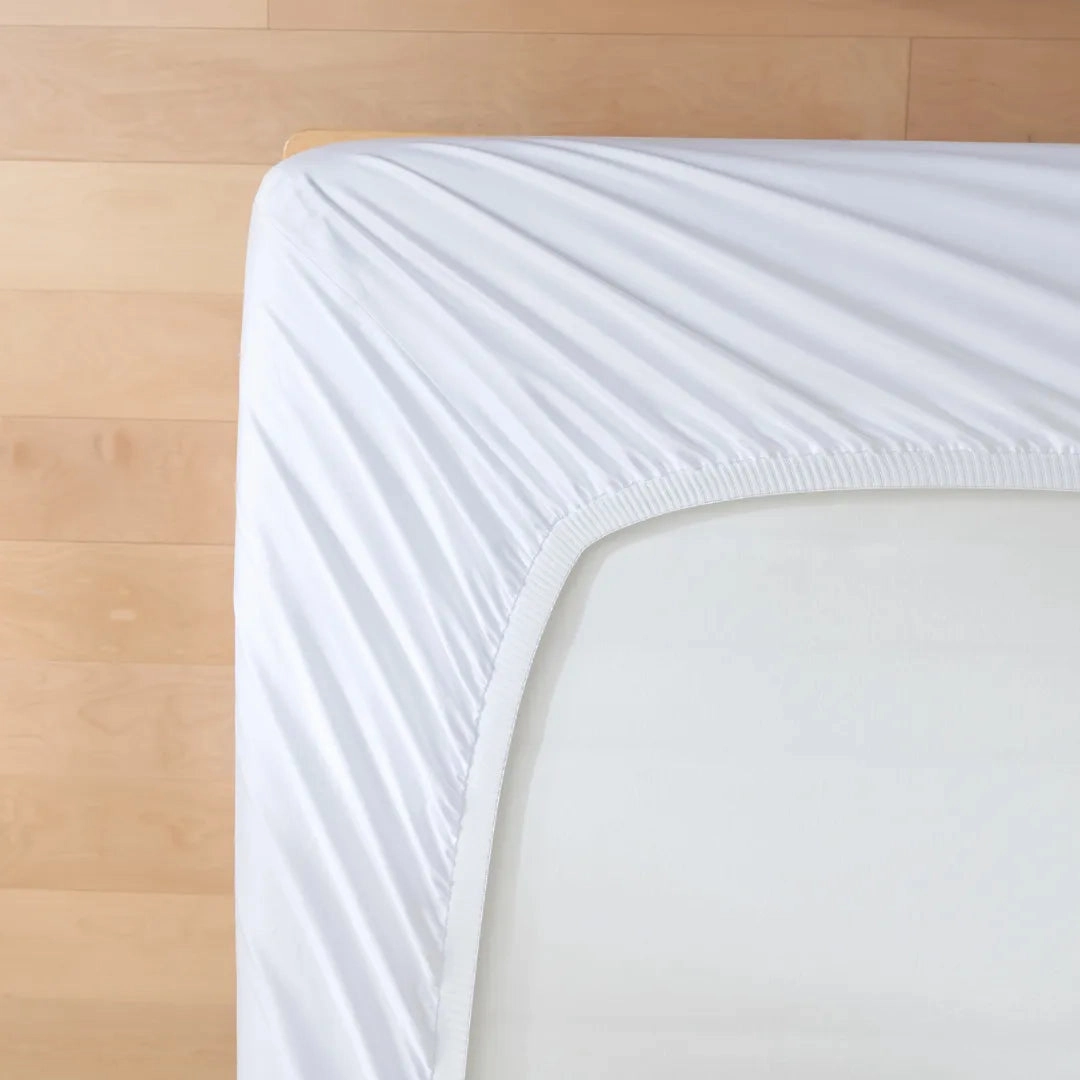 Luxe Sateen Fitted Sheet - White