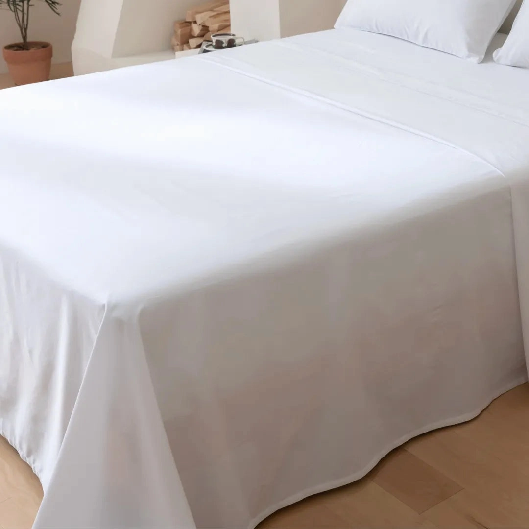 Luxe Sateen Flat Sheet - White