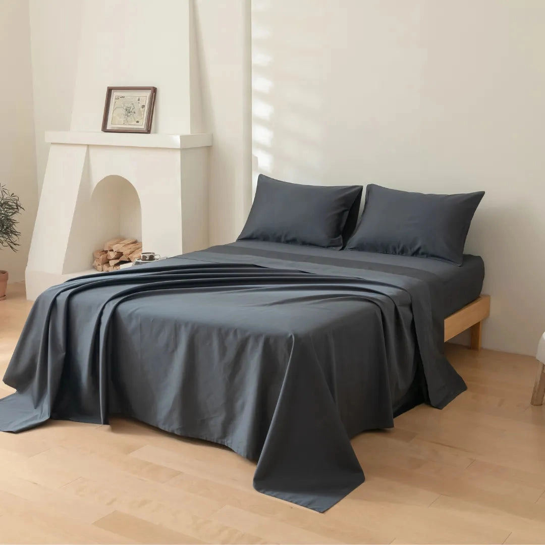 Luxe Sateen Sheet Set - Charcoal