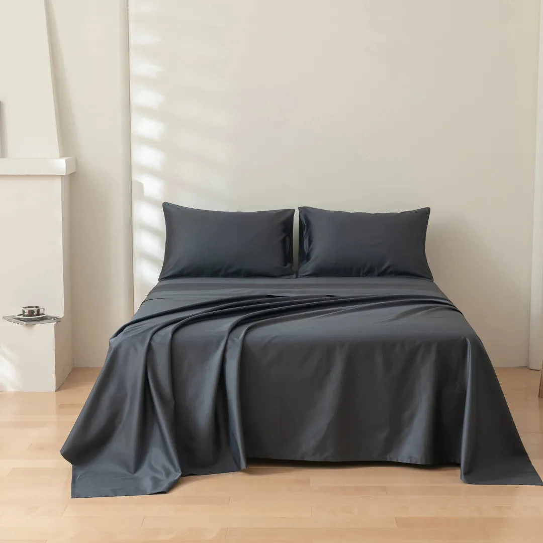Luxe Sateen Sheet Set - Charcoal