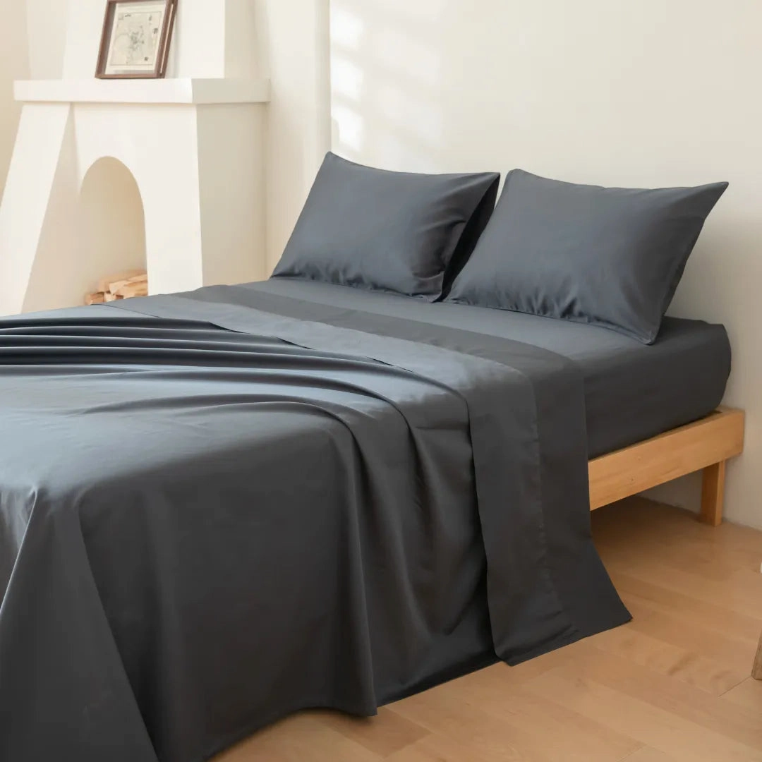Luxe Sateen Sheet Set - Charcoal