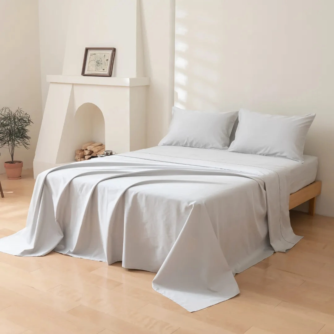 Luxe Sateen Sheet Set - Silver