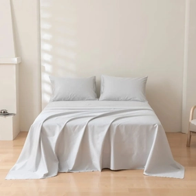 Luxe Sateen Sheet Set - Silver