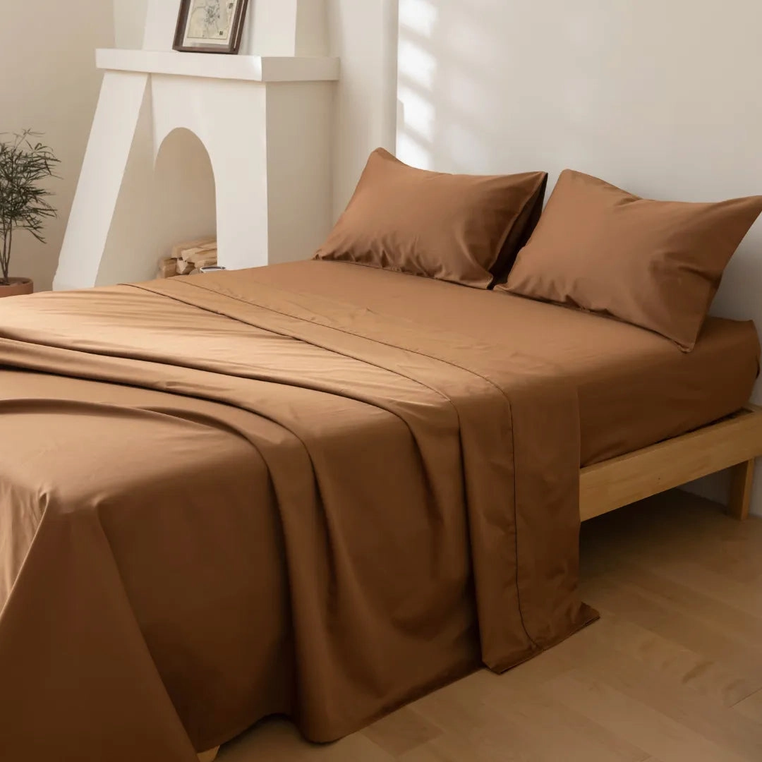 Luxe Sateen Sheet Set - Terracotta