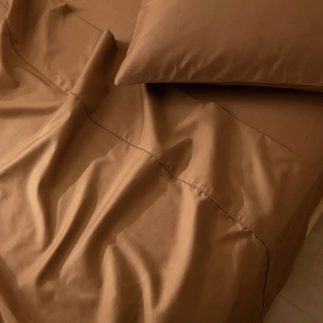 Luxe Sateen Sheet Set - Terracotta