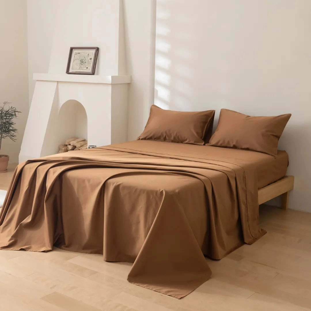 Luxe Sateen Sheet Set - Terracotta