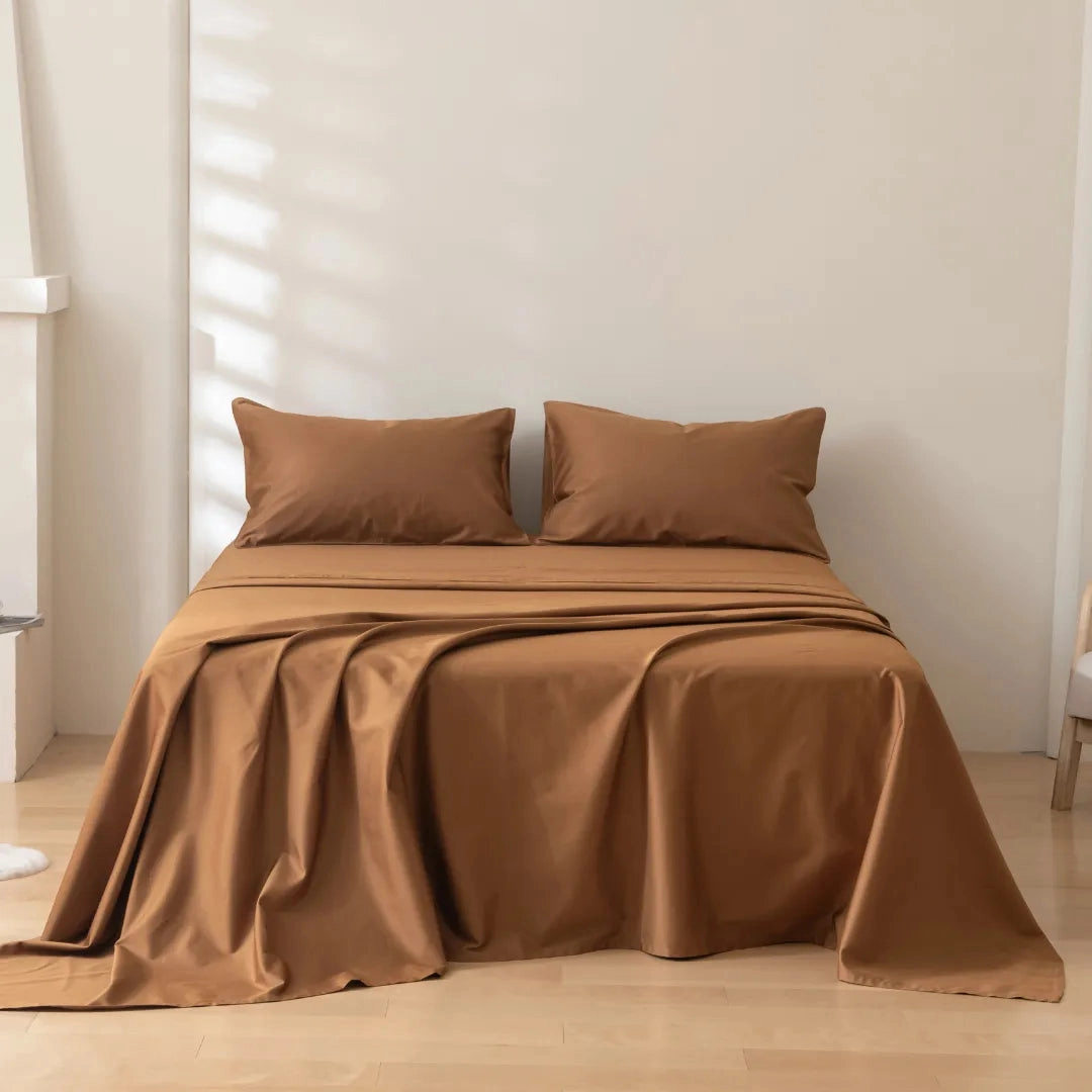 Luxe Sateen Sheet Set - Terracotta