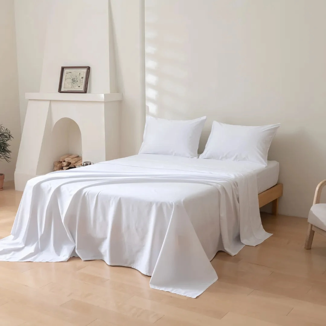 Luxe Sateen Sheet Set - White
