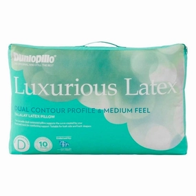 Luxurious Latex Dual Contour Profile & Medium Feel Pillow by Dunlopillo