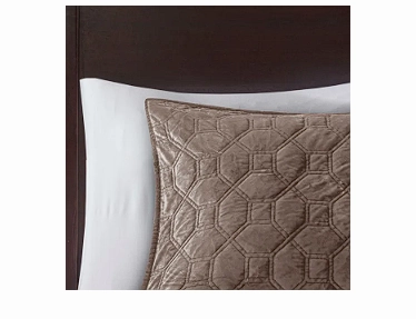 Madison Park 100% Polyester Faux Velvet Reversible Coverlet Set