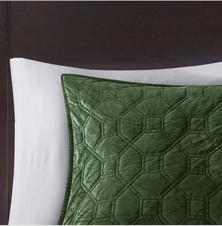 Madison Park 100% Polyester Faux Velvet Reversible Coverlet Set