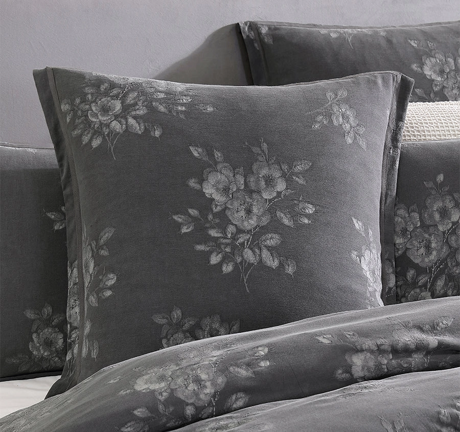 Maisey European Pillowcase Charcoal