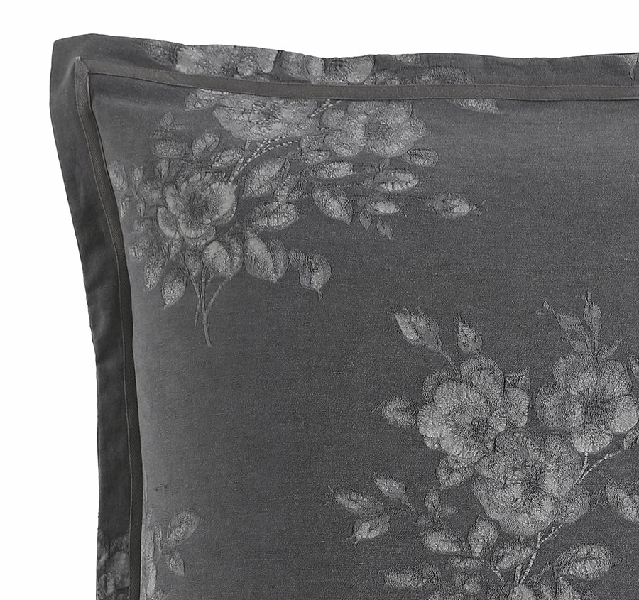 Maisey European Pillowcase Charcoal