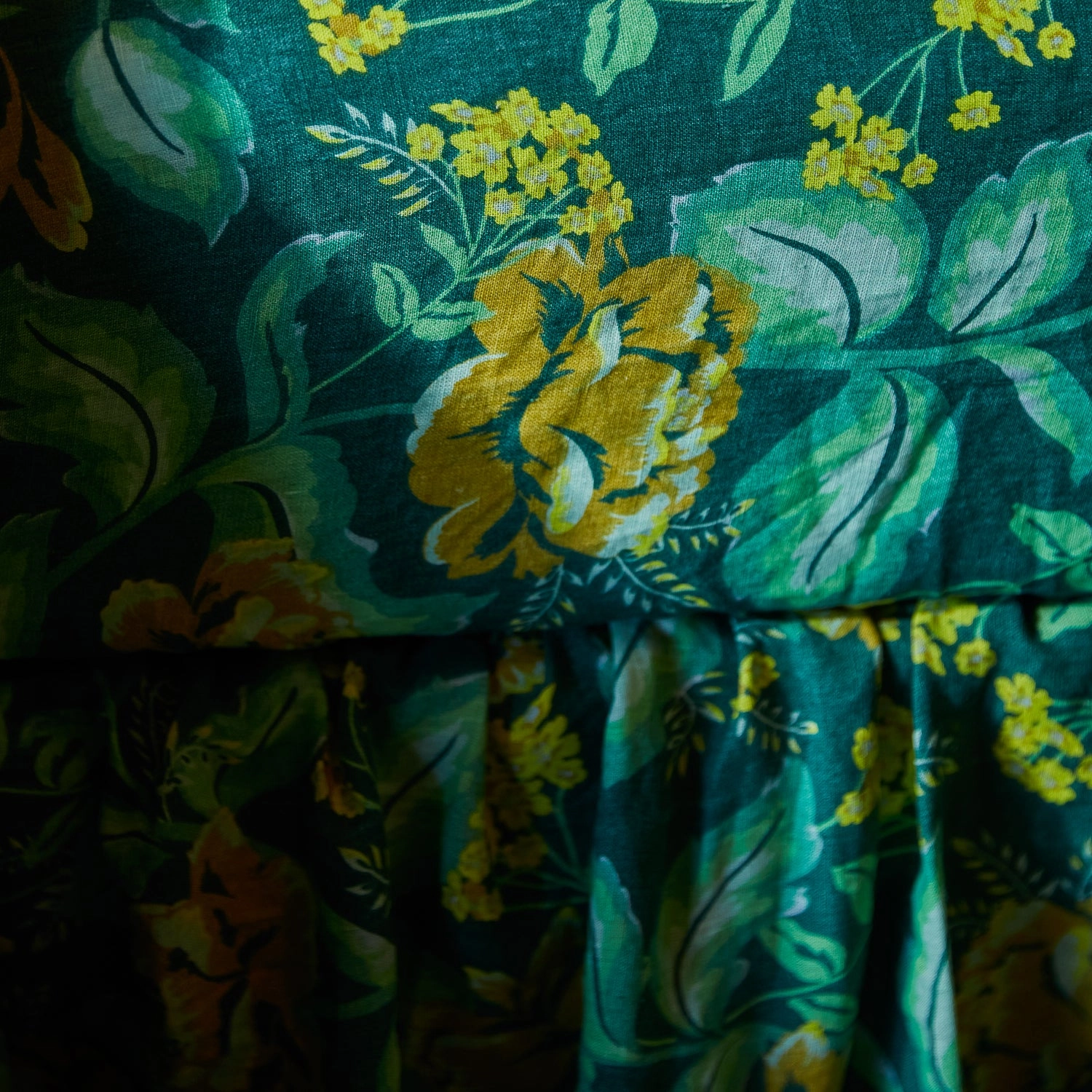 Margot Ruffle Valance - Forest