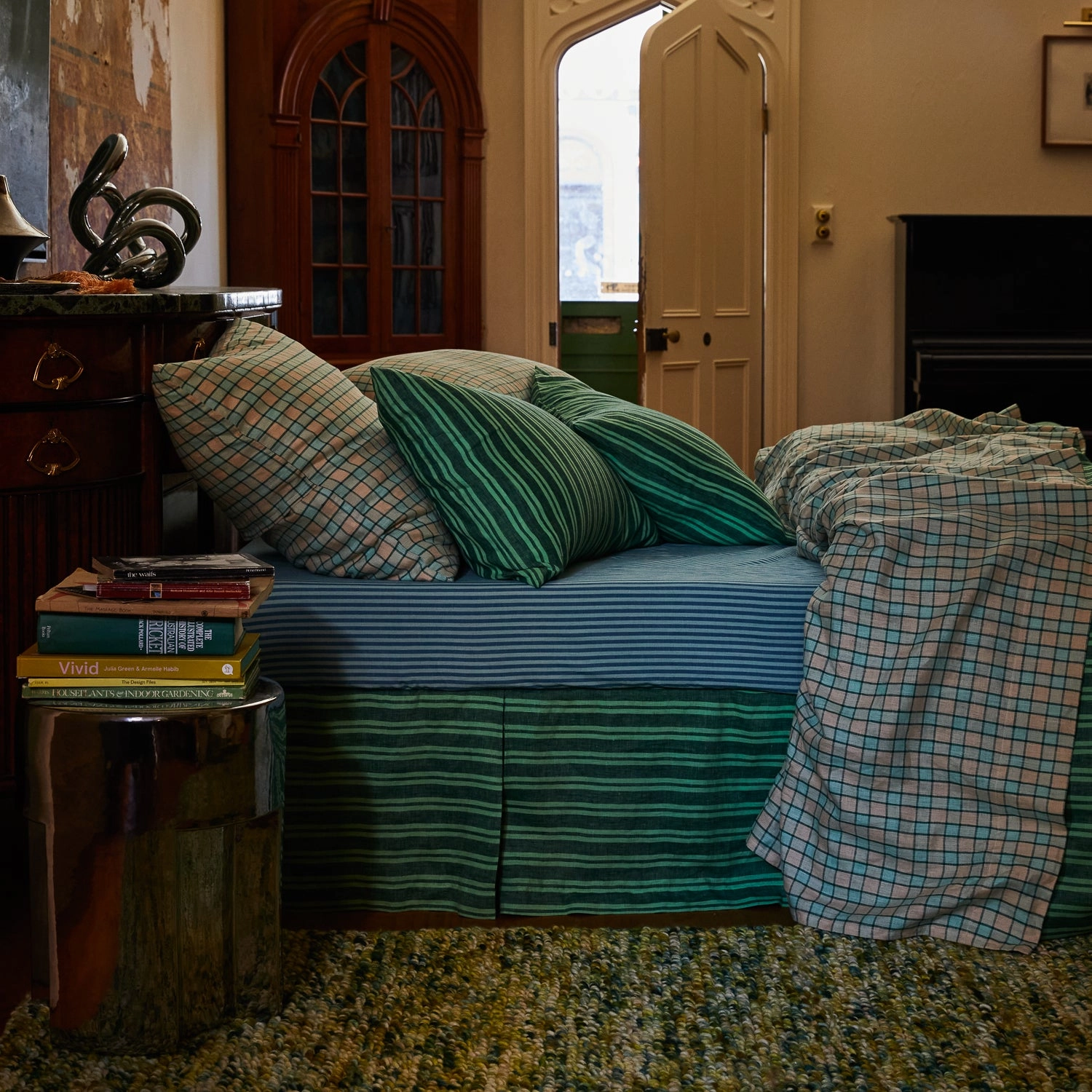 Marquis Linen Sheets - Jade