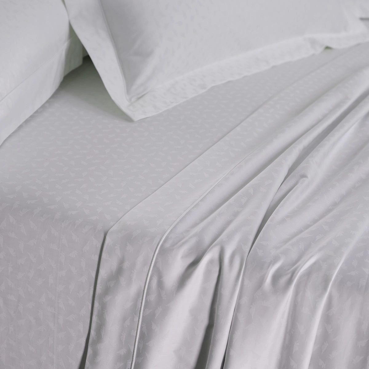 Maspar Leaf Self Jacquard 100% Cotton Ultra Soft Bed Sheet with Pillow Case