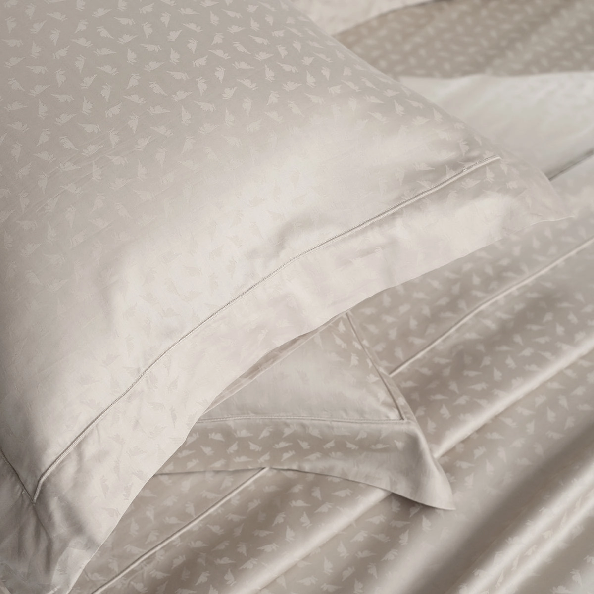 Maspar Leaf Self Jacquard 100% Cotton Ultra Soft Bed Sheet with Pillow Case