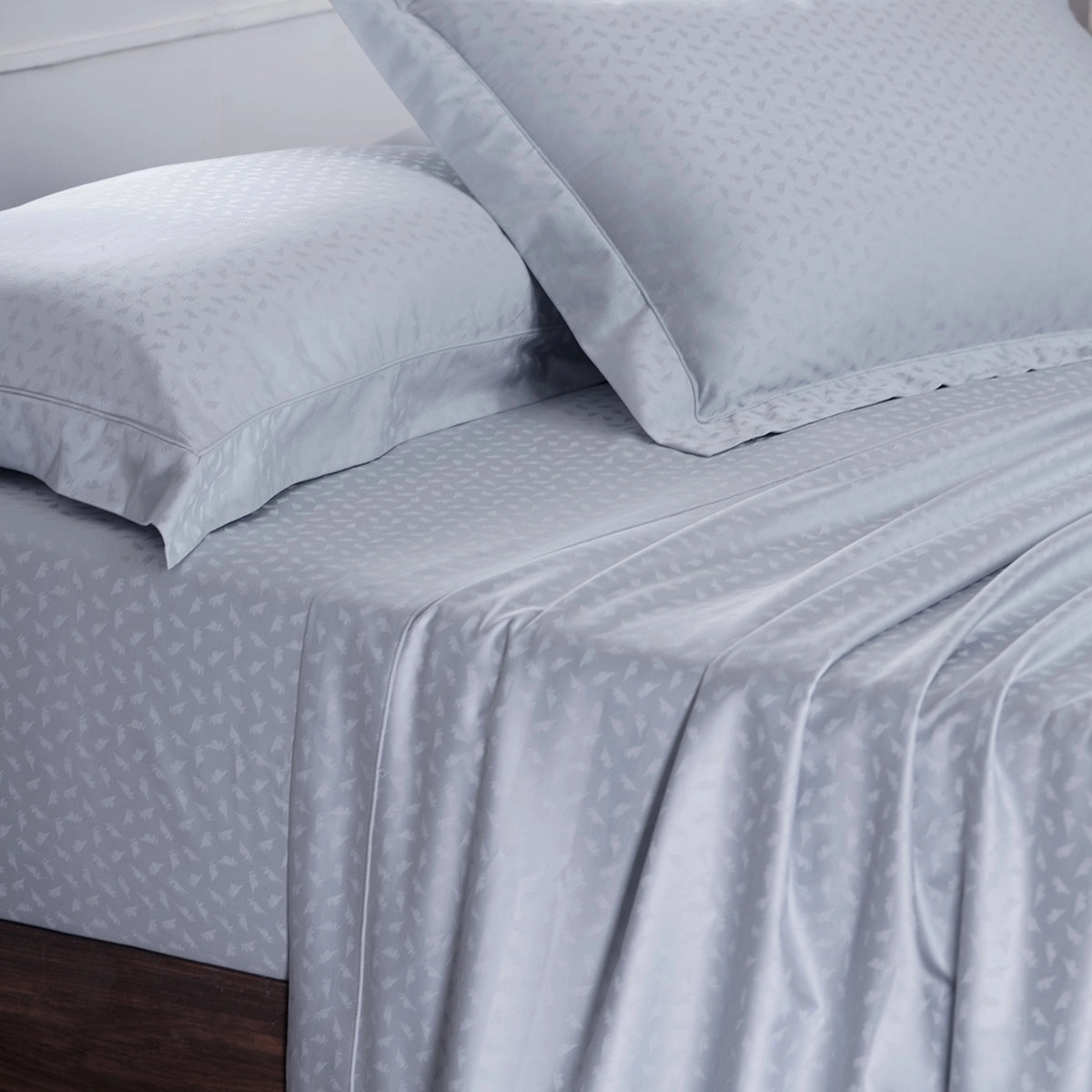 Maspar Leaf Self Jacquard 100% Cotton Ultra Soft Bed Sheet with Pillow Case