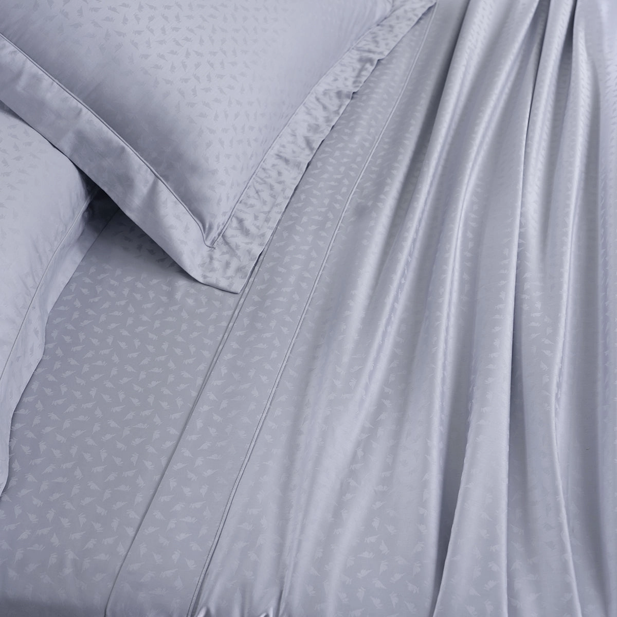 Maspar Leaf Self Jacquard 100% Cotton Ultra Soft Bed Sheet with Pillow Case