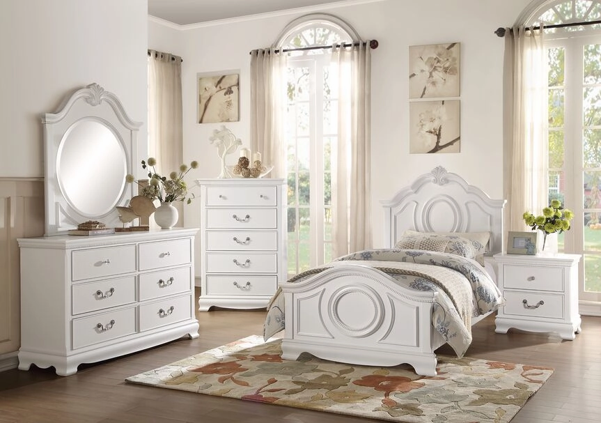 Melanie 3-Piece Twin Bed - White