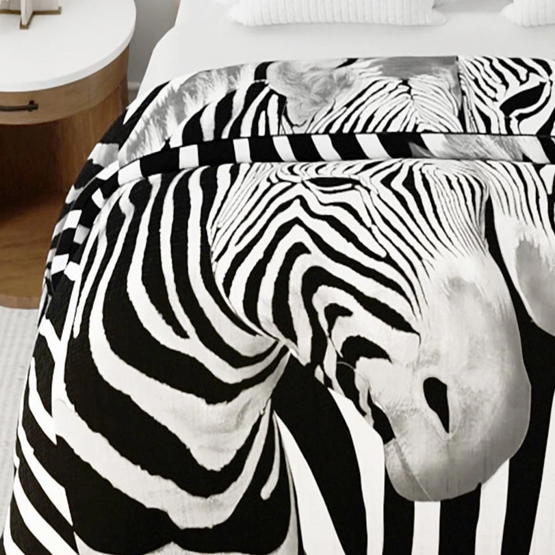 Mink Blanket ZEBRA Super Soft Heavy Weight 2 Ply by Renee Taylor