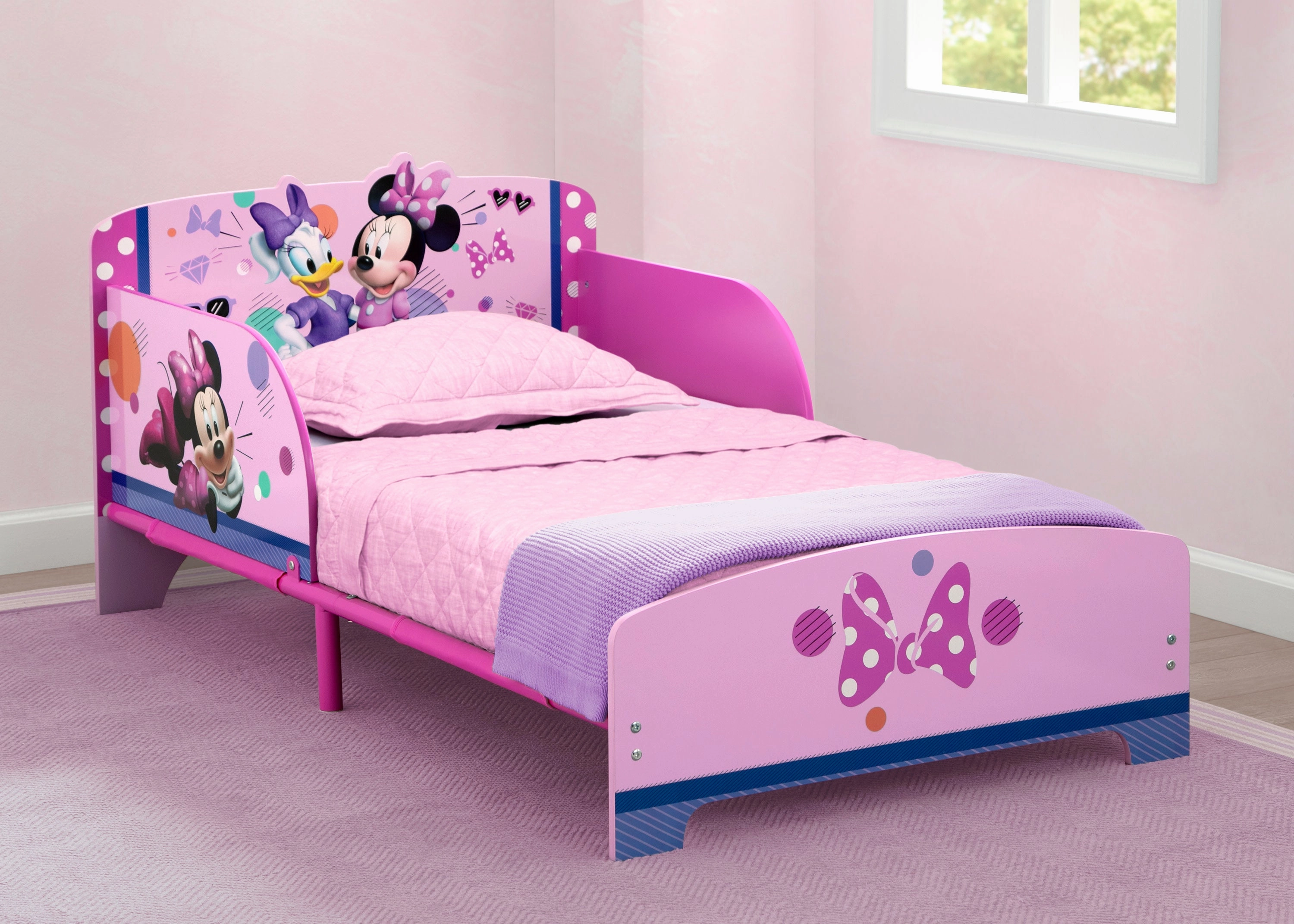Minnie Mouse Wood & Metal Toddler Bed