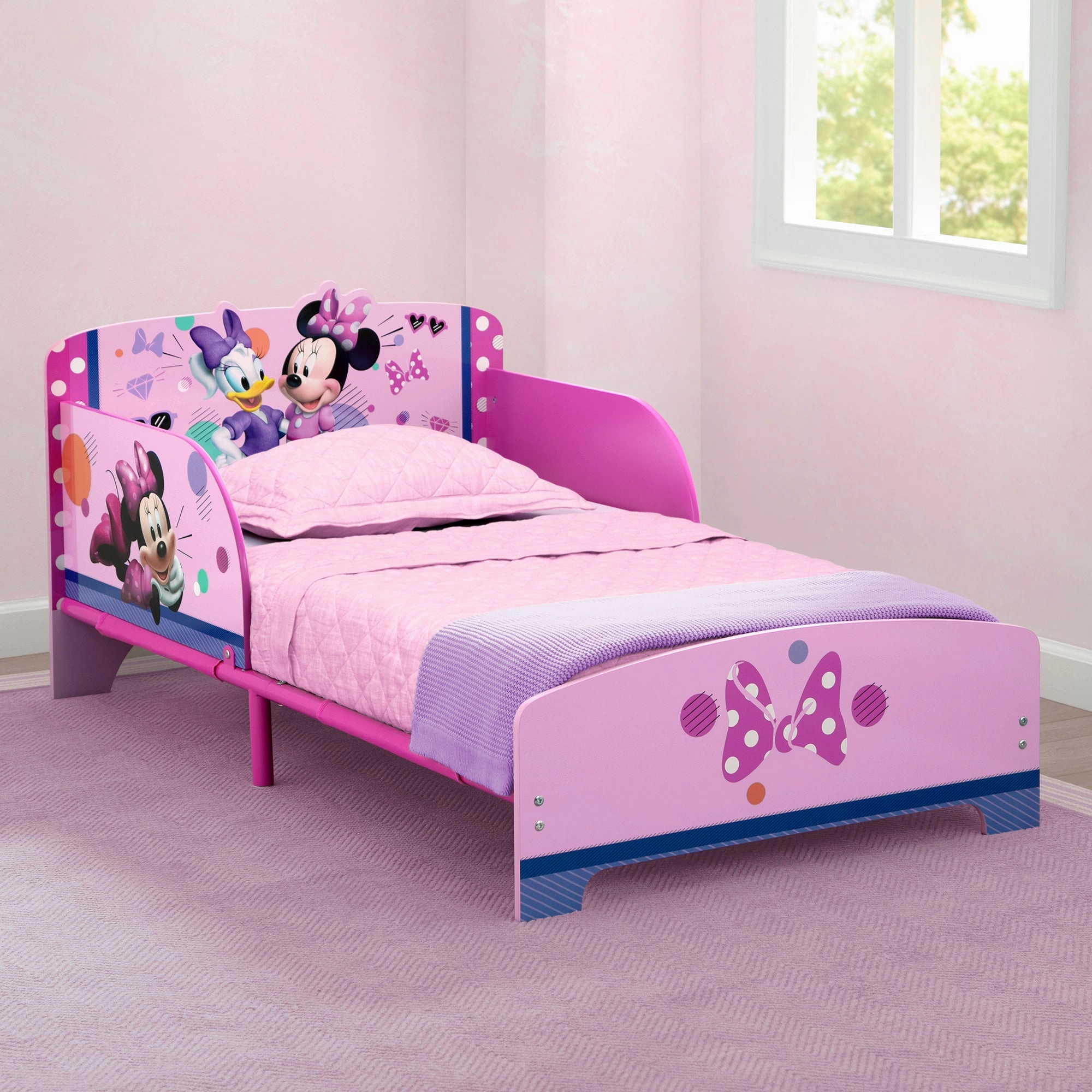 Minnie Mouse Wood & Metal Toddler Bed