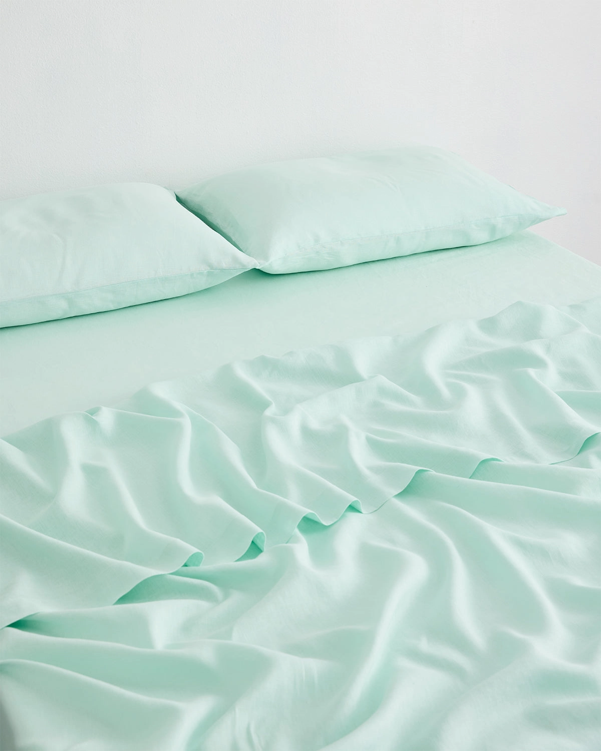 Mint 100% French Flax Linen King Pillowcases (Set of Two)