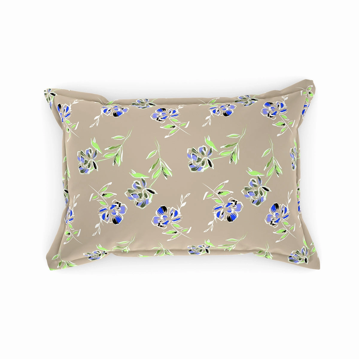 Modern Sanctuary Louisa Printed 144 TC 100% Cotton Beige Bed Sheet with Pillow Case