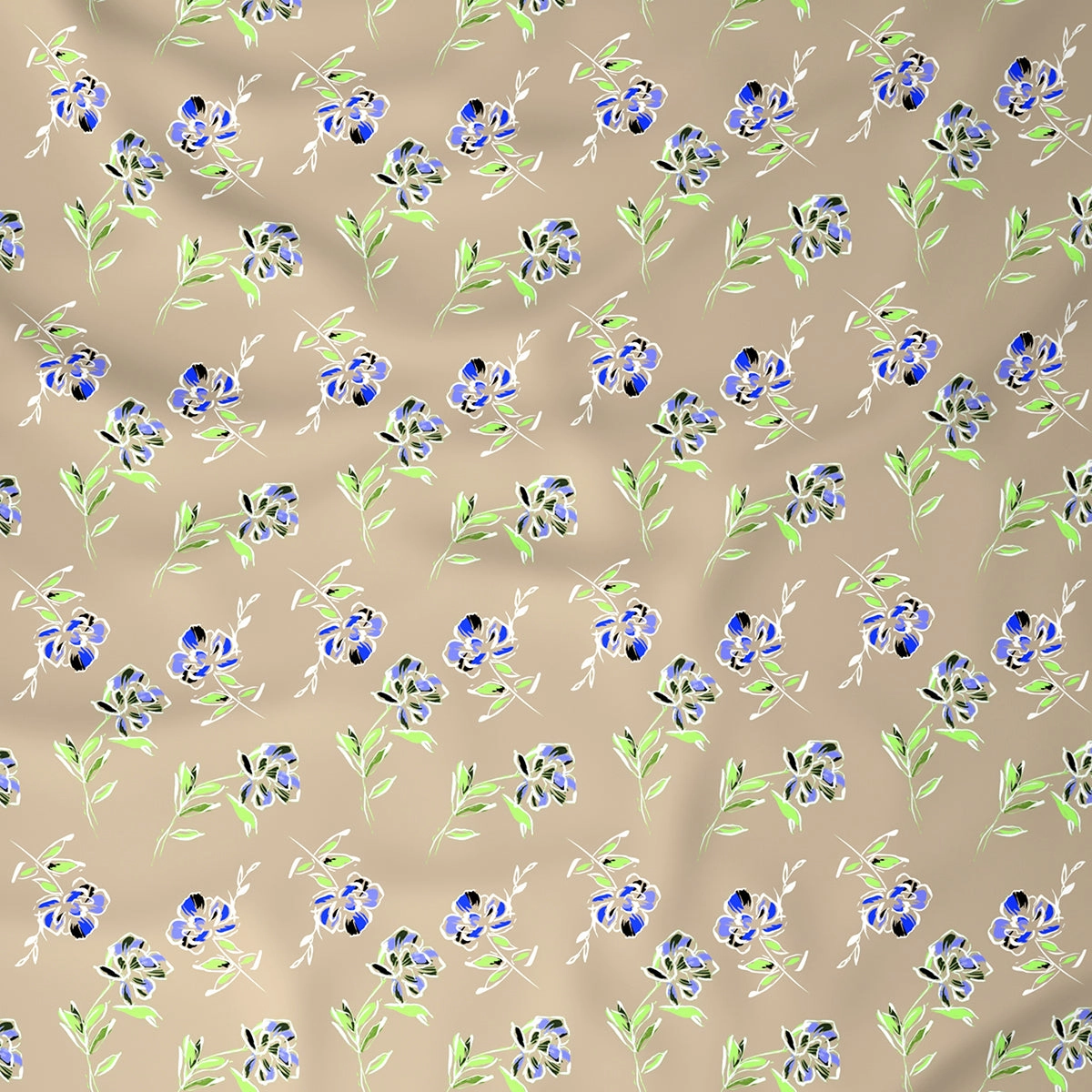 Modern Sanctuary Louisa Printed 144 TC 100% Cotton Beige Bed Sheet with Pillow Case