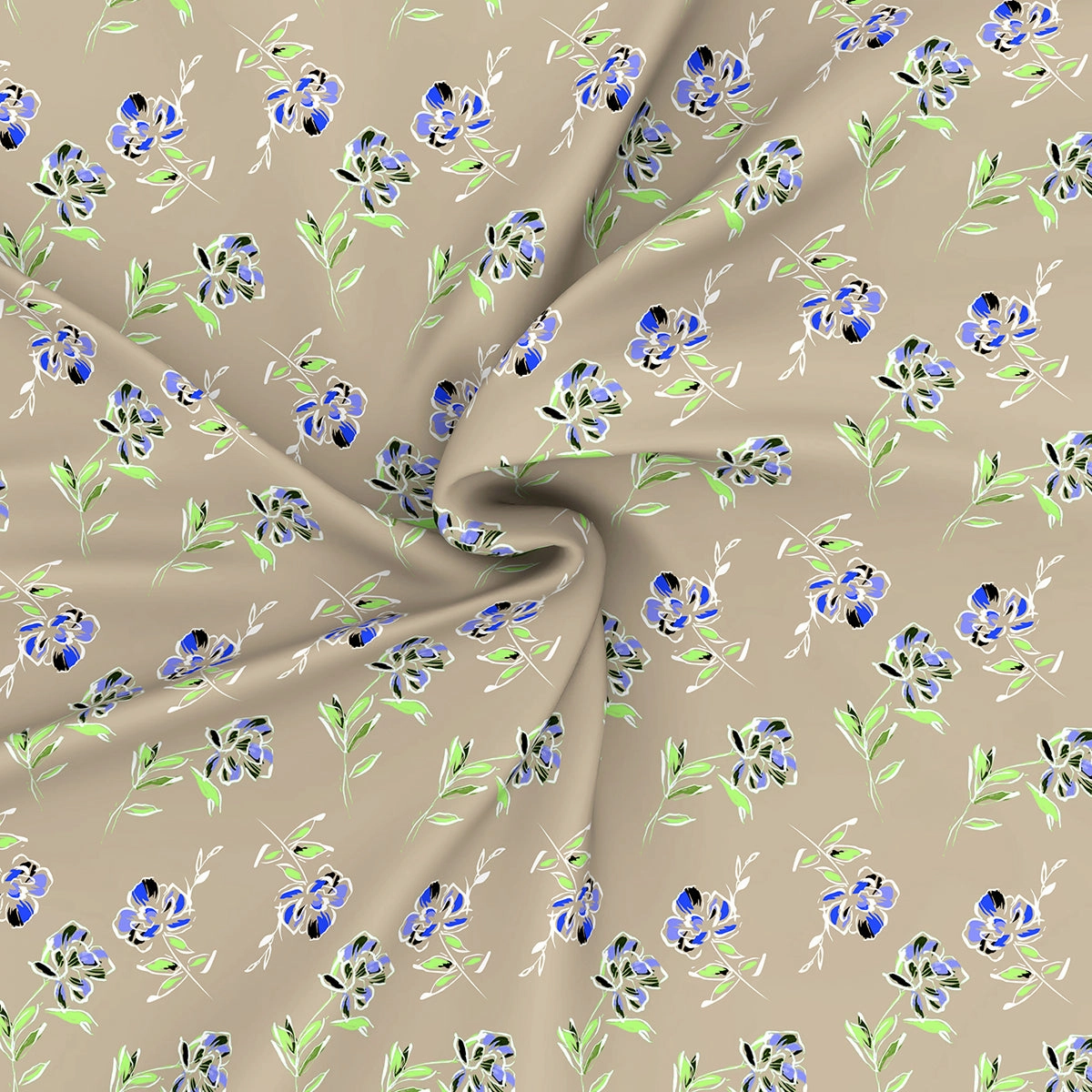 Modern Sanctuary Louisa Printed 144 TC 100% Cotton Beige Bed Sheet with Pillow Case