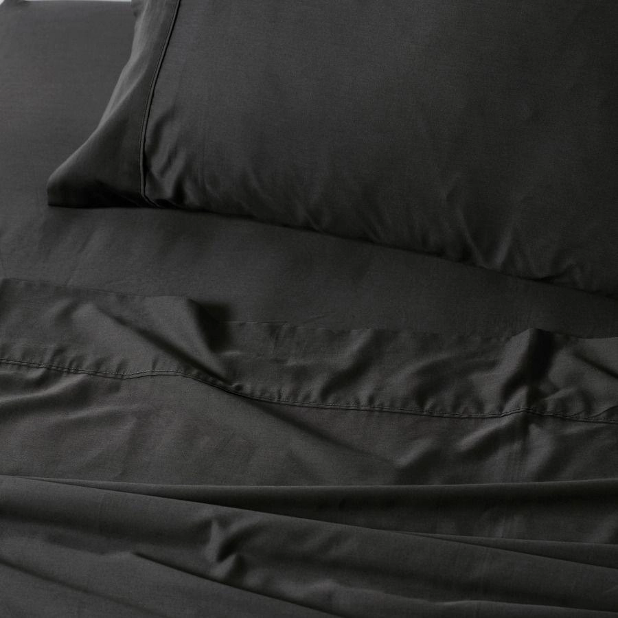 Nara Bamboo Cotton 400TC Sheet Set CHARCOAL by LINEN HOUSE