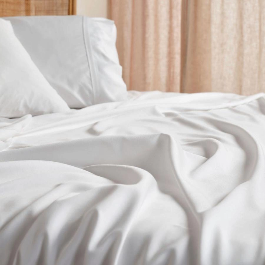 Nara Bamboo Cotton 400TC SHEET SET White by LINEN HOUSE