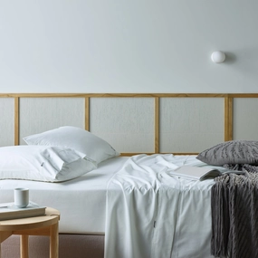Natural Sleep Recycled Cotton and Bamboo Sheet Sets White