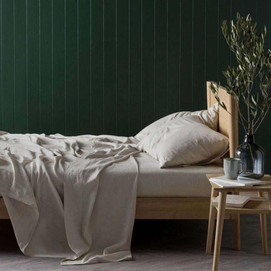 Nimes Pure Linen Natural SHEET SET by LINEN HOUSE