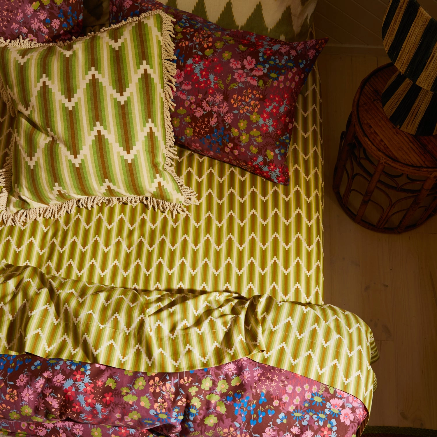 Nisha Cotton Sheets - Reed