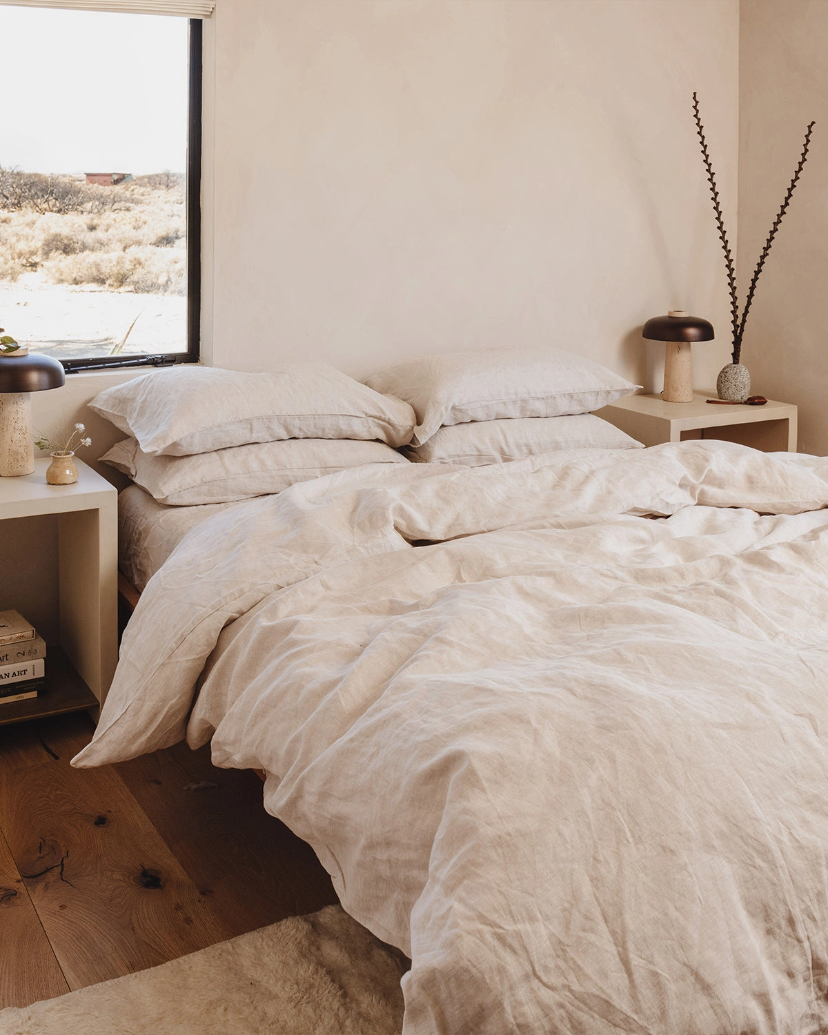 Oatmeal 100% French Flax Linen Fitted Sheet