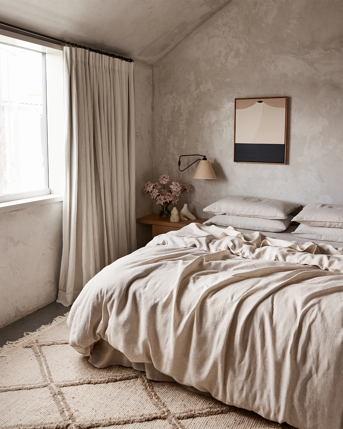 Oatmeal 100% French Flax Linen Fitted Sheet