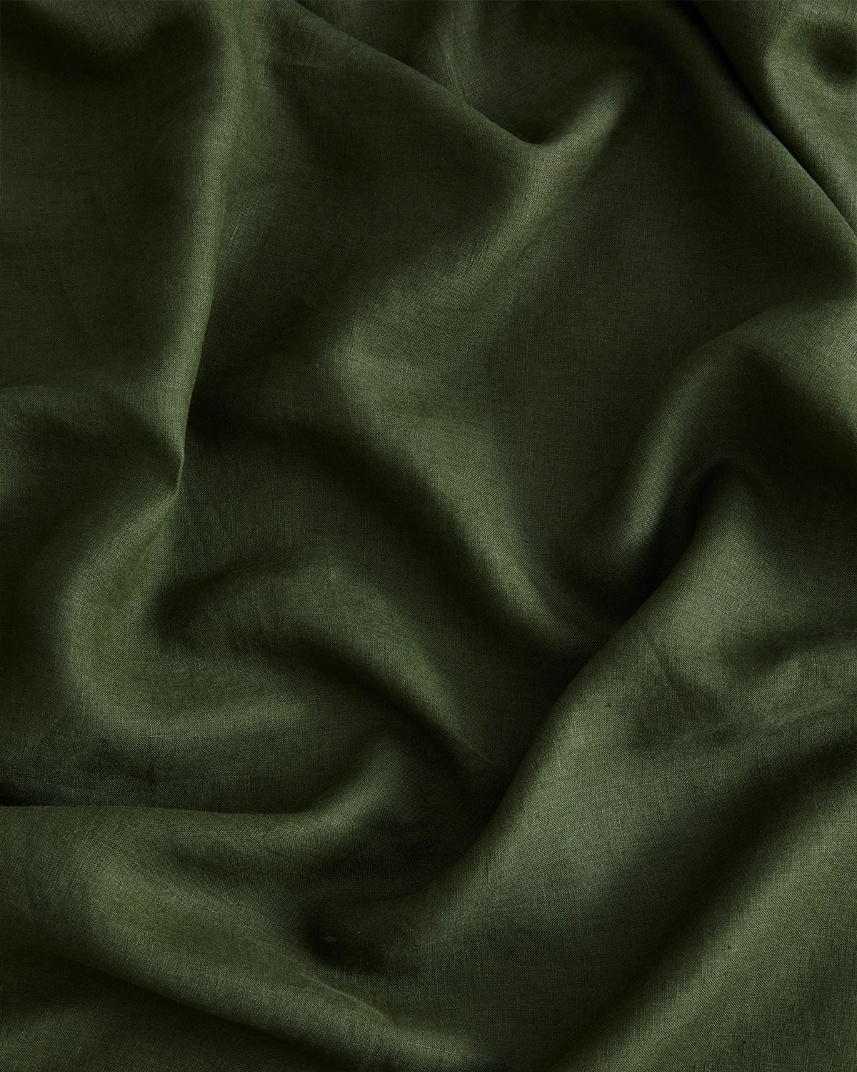 Olive 100% French Flax Linen Flat Sheet