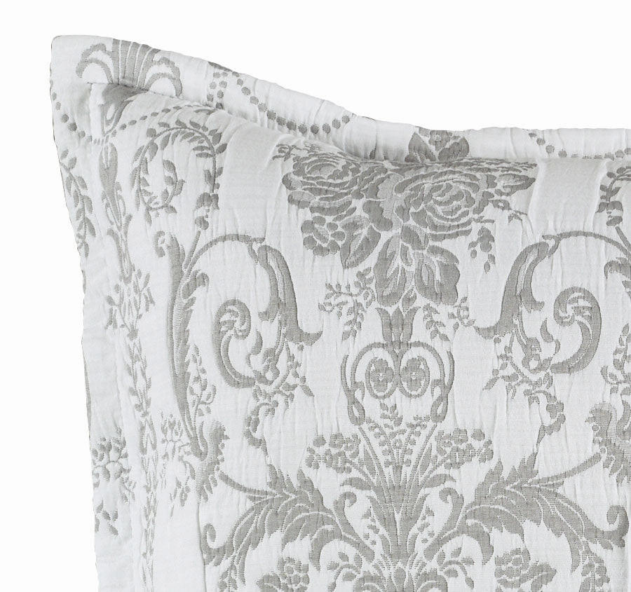 Olivia European Pillowcase Grey